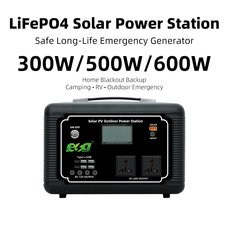 Wholesale Portable Power Stations 300W/500W/600W LiFePO4 Solar Generators For Outdoor Camping And Home Emergency Backup Power best